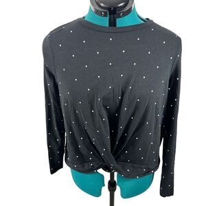 Vero Moda black polka dot top - size S